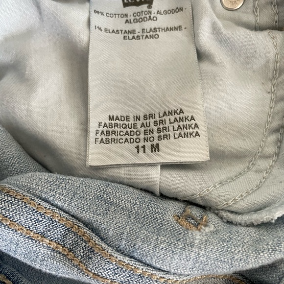 (5)Levi’s 535 Legging Light Blue 5Pocket Zipup Cotton Polyester & Elastane Sz11M - Picture 11 of 14